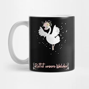 Schwan Tanz Wald Retten Prinzessin Blumen Süß Mug